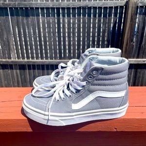 Grey Vans Sk8-Hi (High Rise) in Women 6